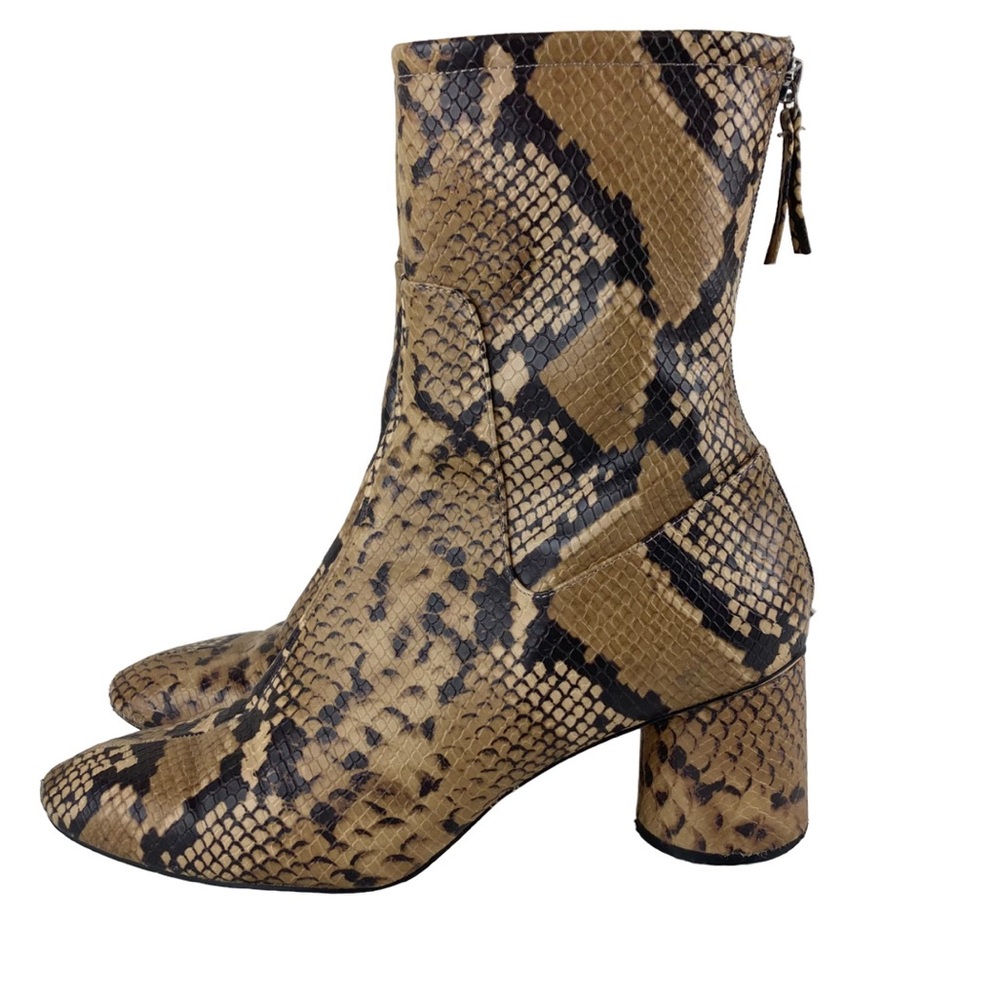 Zara Basic Collection Snakeskin Booties - image 2